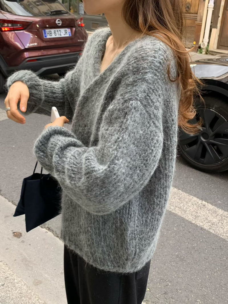 Grain mohair cardigan