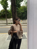 Balloon mohair knit