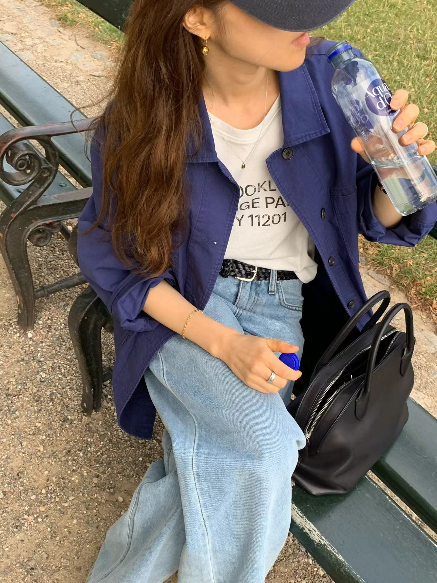 Autumn light denim pants