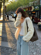 Grain mohair cardigan
