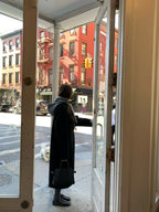 Handmade lene wool long coat