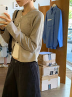 Wool silk cardigan