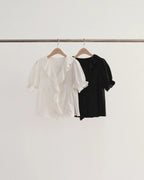 [Instock] Frill lace blouse (ivory)