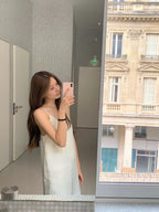 Wrinkle lace onepiece