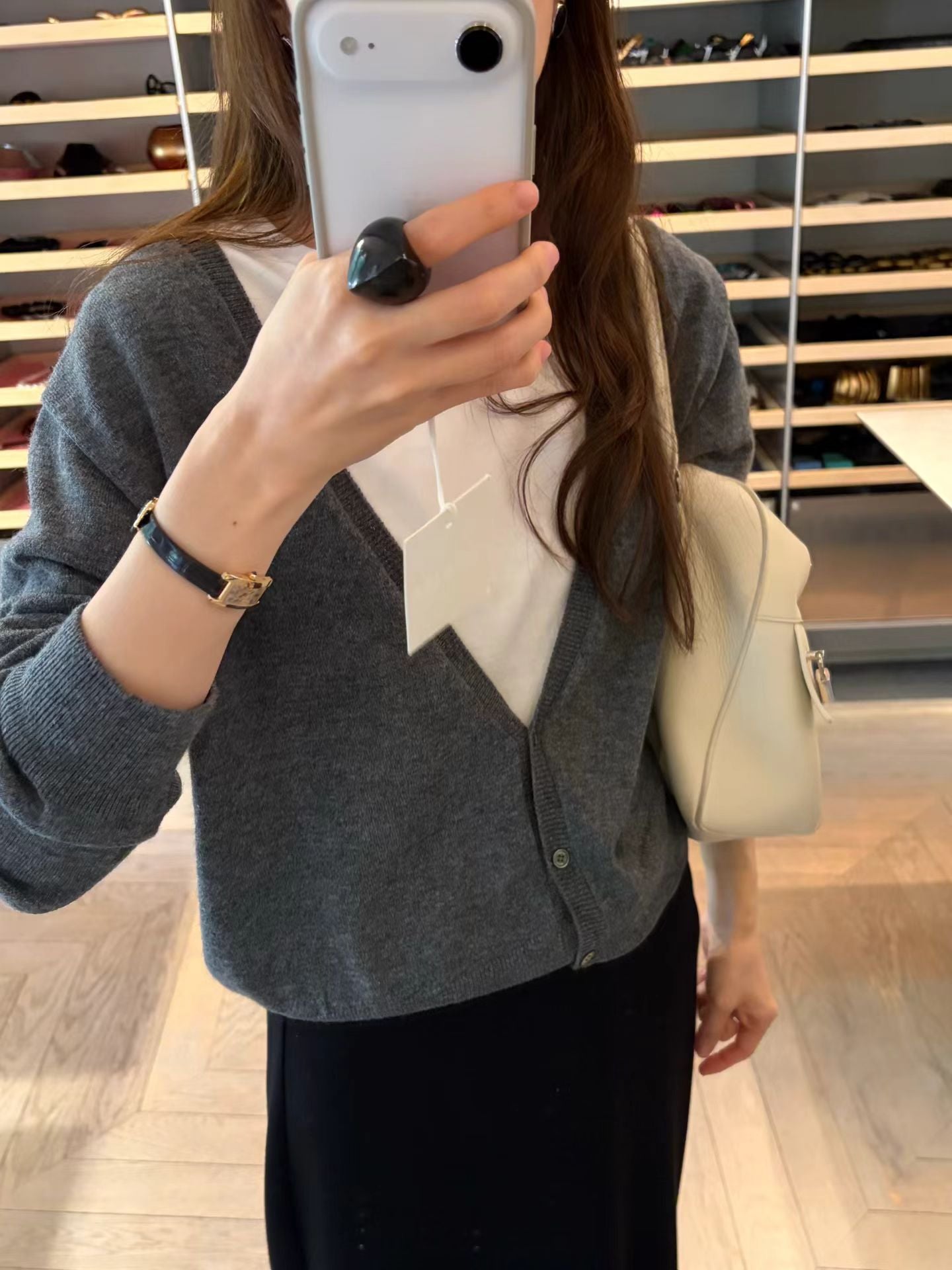 Mia deep v wholega cardigan