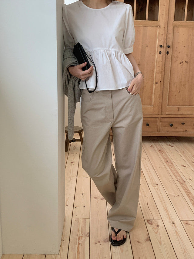 [Instock] Core washing pants (beige/M)