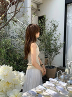 Silk mori sleeveless knit