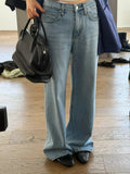 Autumn light denim pants