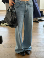 Autumn light denim pants