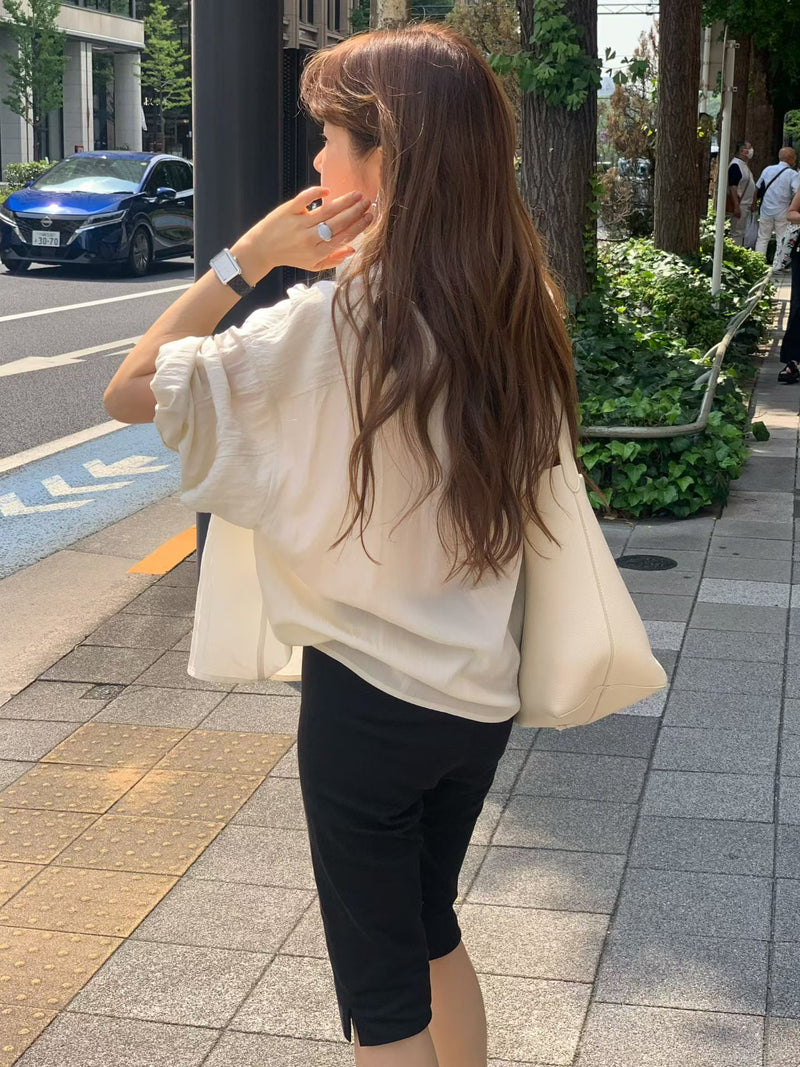 From silky shirt