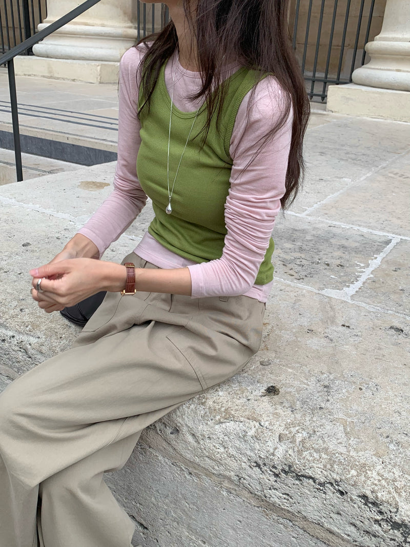 Wool tencel tee