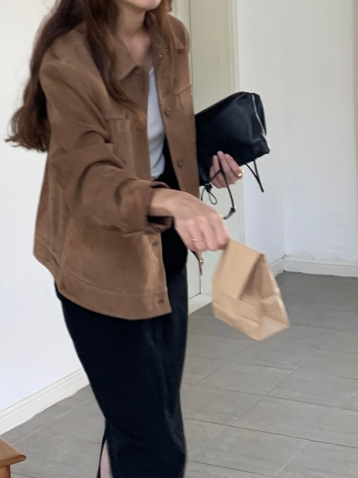 [sale] Studio leather jacket (camel)