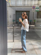Row denim pants