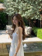 Embroidery lace pintuck onepiece