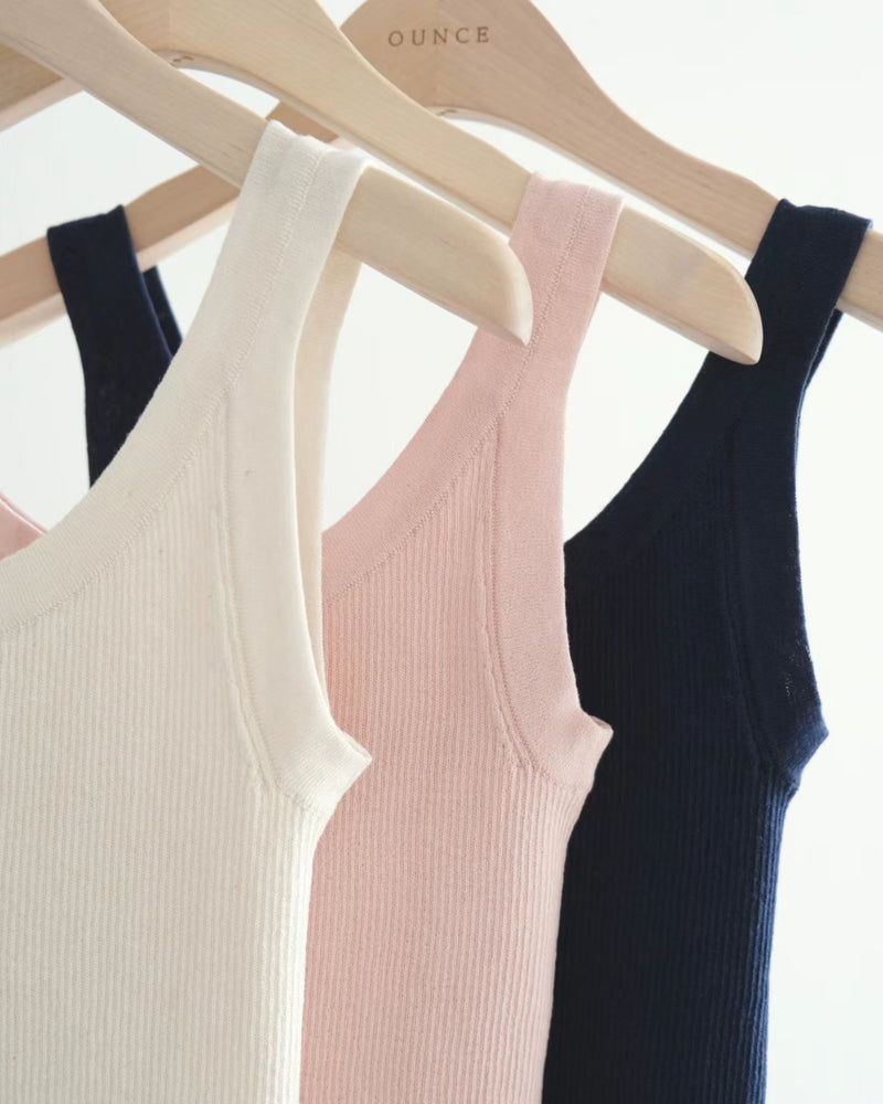 Organic linen sleeveless knit