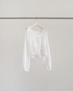 Pintuck shirring blouse