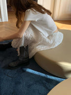 Flare wrinkle skirt