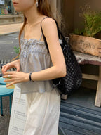[Instock] Flower ribbon blouse (ivory)