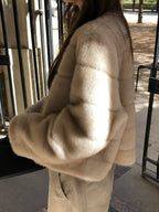 Sage minc fur jacket