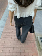 Pintuck shirring blouse