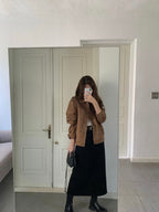 [sale] Studio leather jacket (camel)