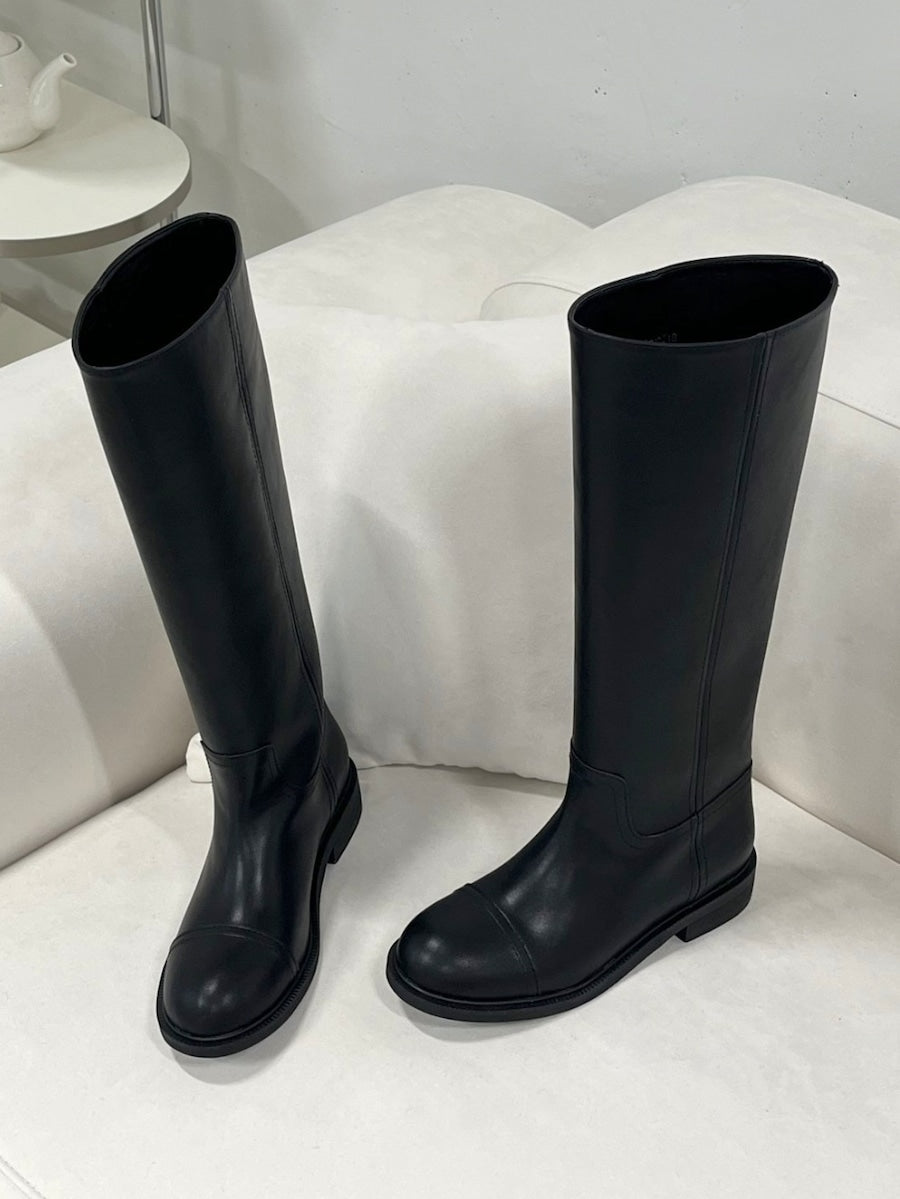 Bow round long boots