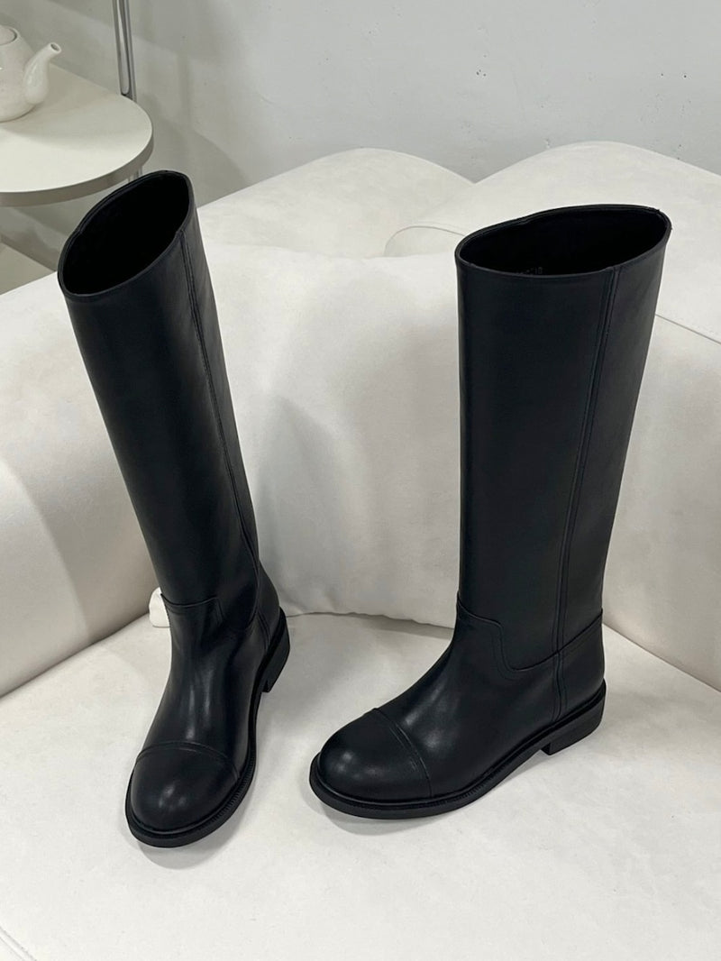Bow round long boots