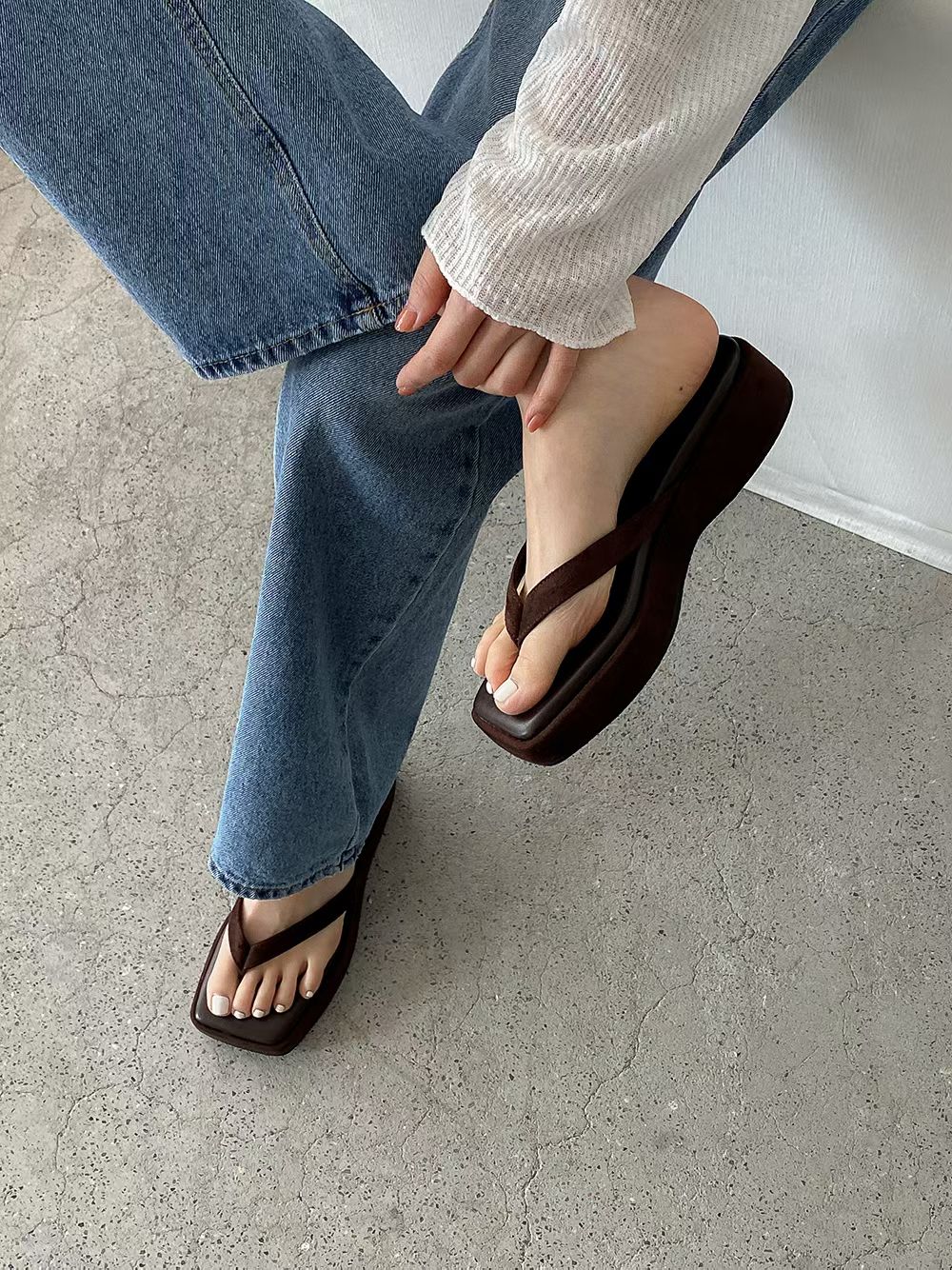 Mood square platform sandal