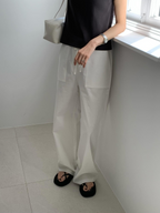 [sale] Pocket washing pants (ivory)