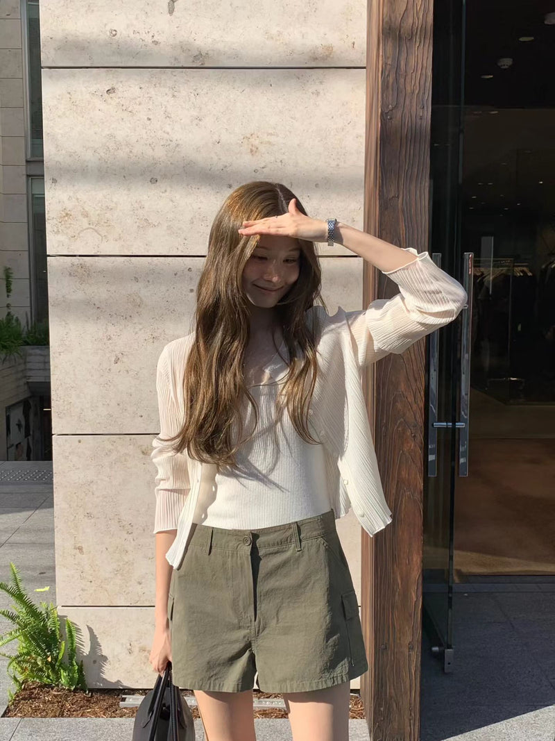 Loe pleats cardigan