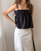 [sale] Ribbon shirring blouse