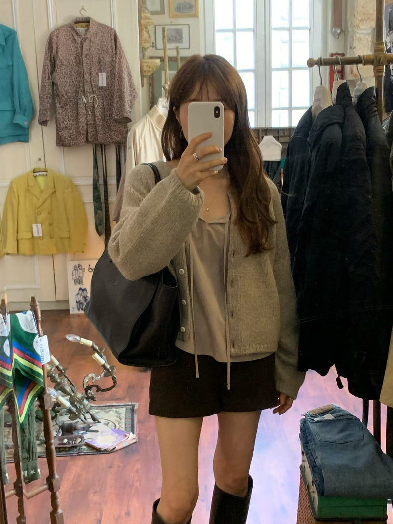 Rama wool round cardigan
