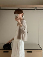 Paper sheer cardigan