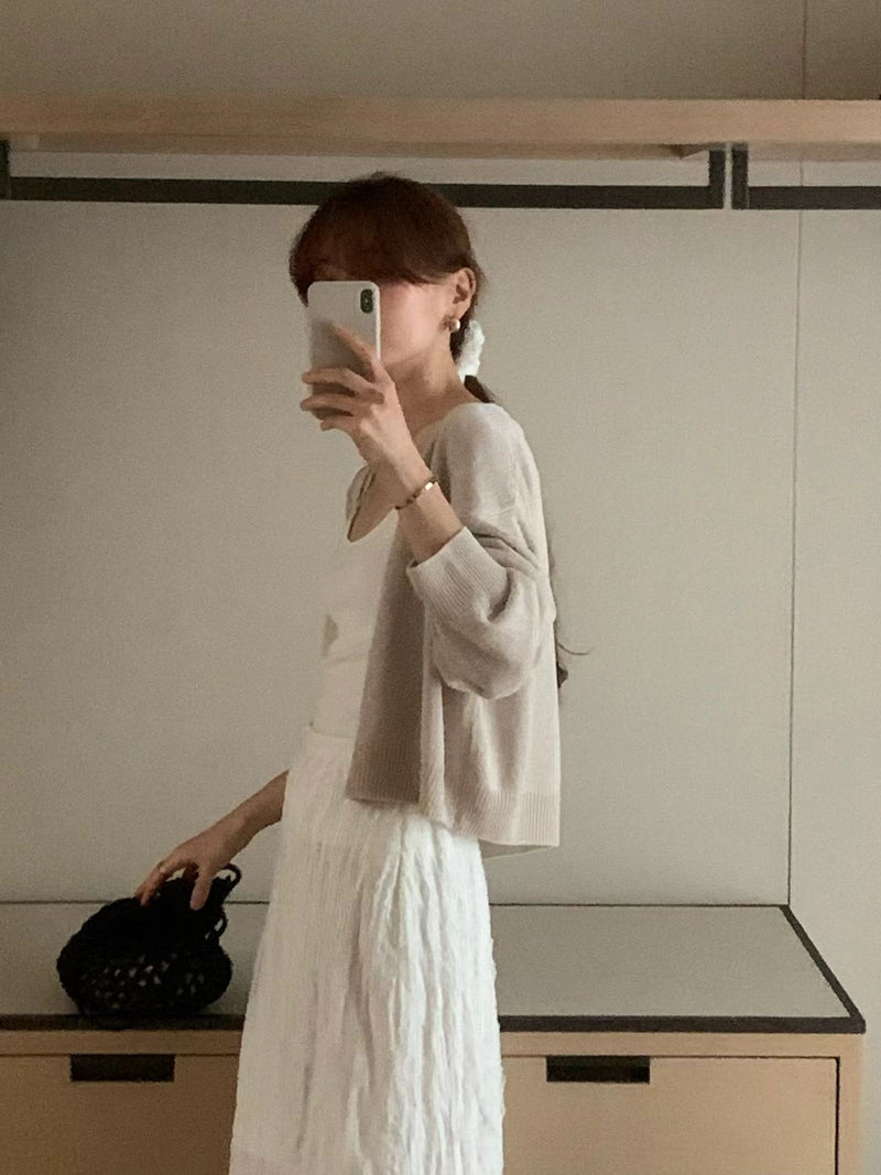 Paper sheer cardigan