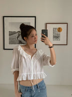 Ameli frill blouse
