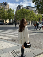 Handmade cony cashmere raglan coat