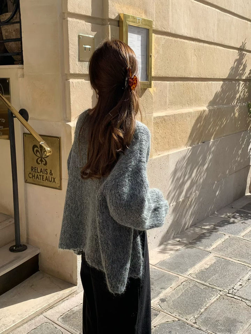Grain mohair cardigan