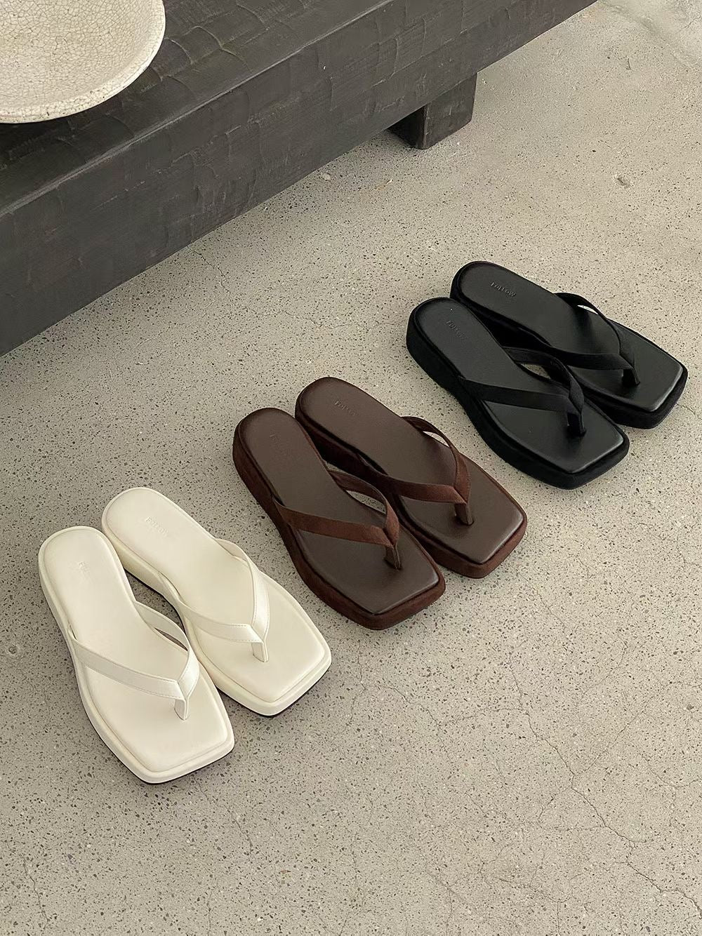Mood square platform sandal