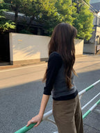 Layered raccoon sleeveless knit
