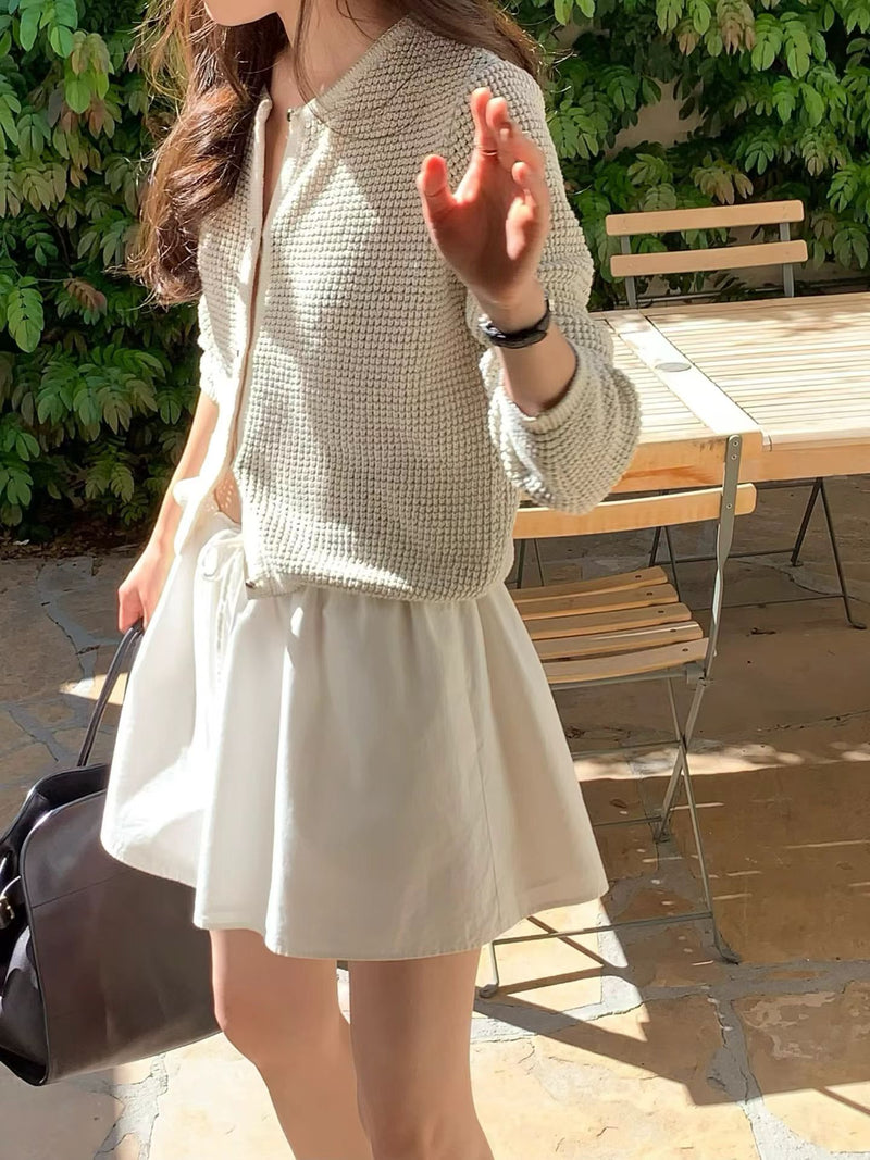 Golden crochet cardigan