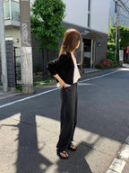 Summer washing black denim