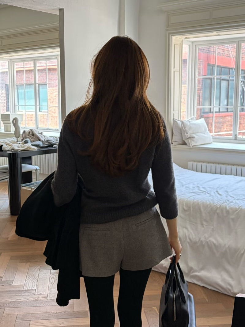Luiet raccoon cashmere v knit
