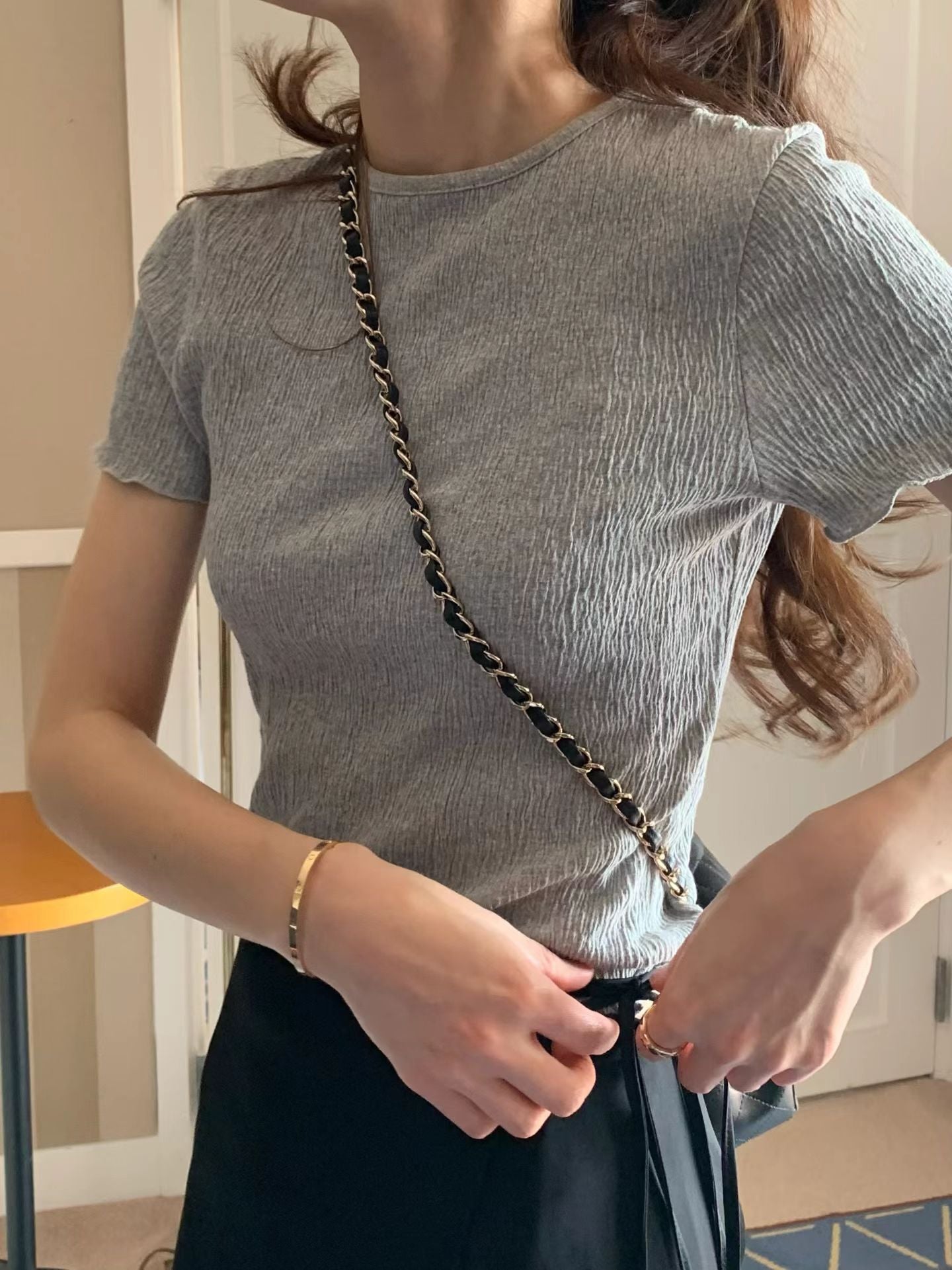 Wrinkle half tee