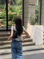 [Instock] Claire slub denim pants