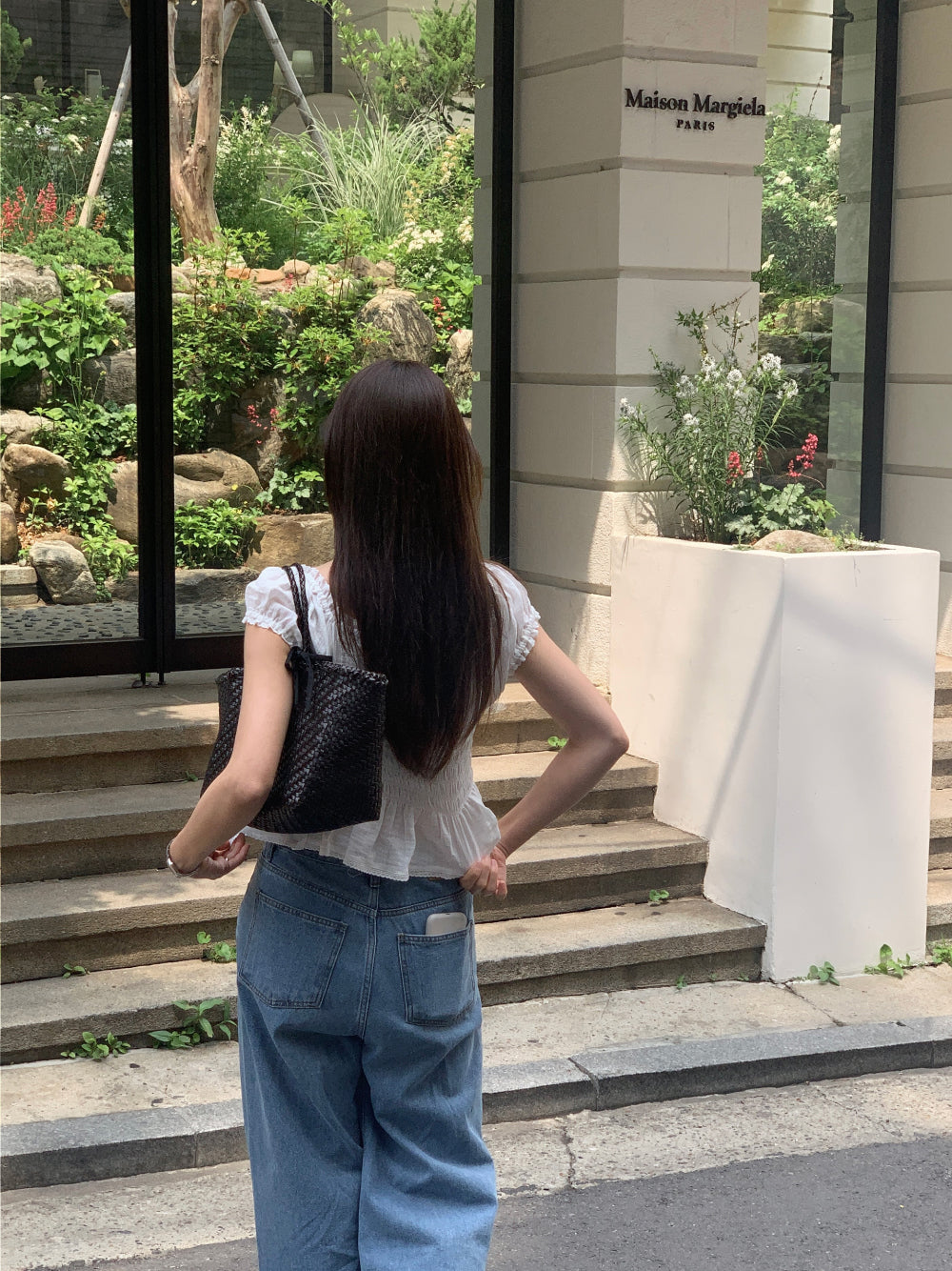 [Instock] Claire slub denim pants