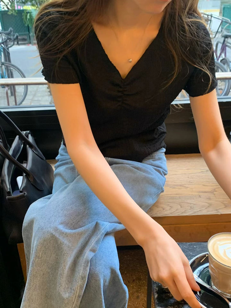Elle shirring tee