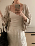 Paper sheer cardigan