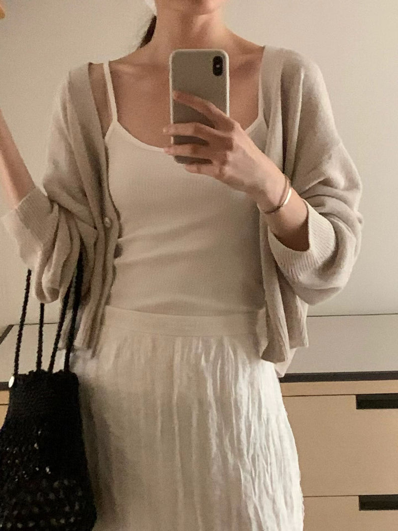 Paper sheer cardigan