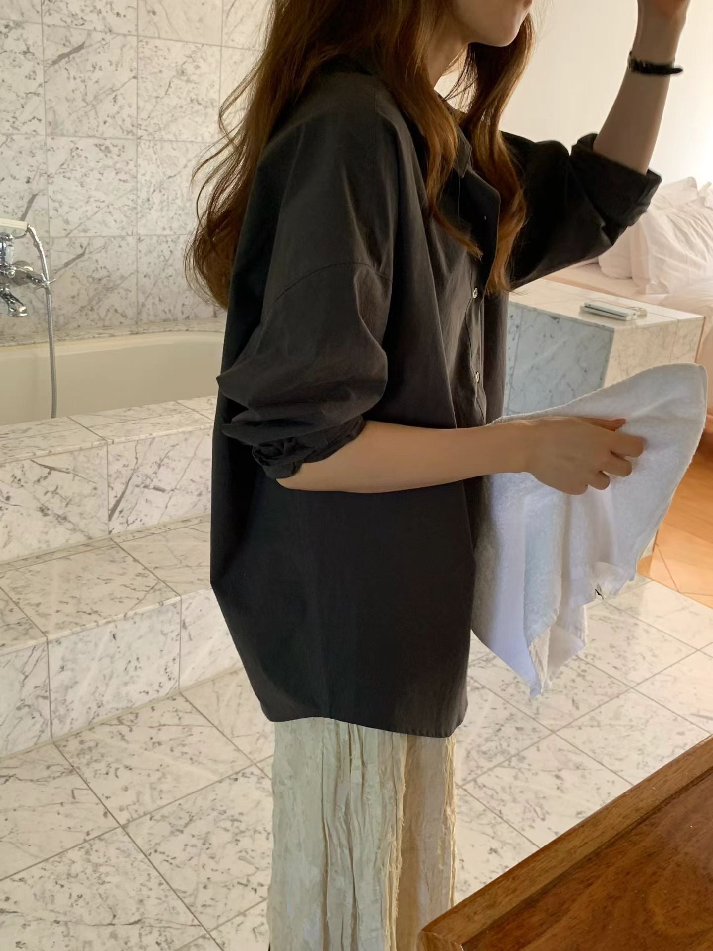 Sepia pleats skirt