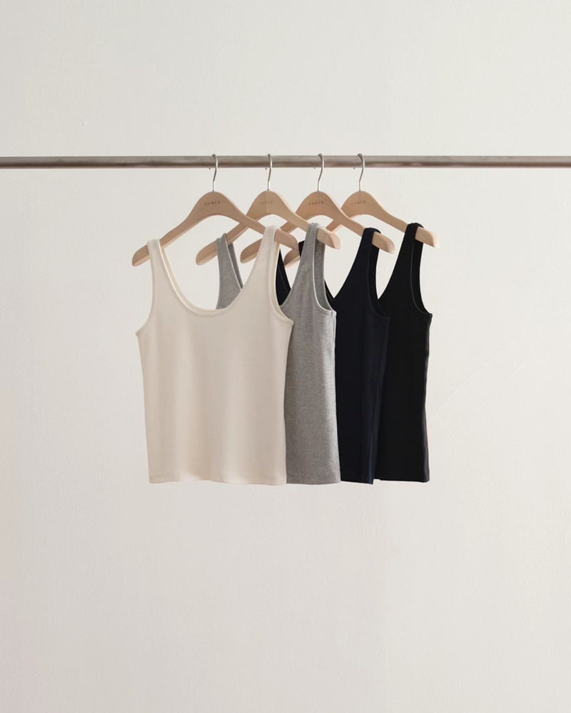 U neck sleeveless tee